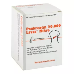 Pancreatina 20000 Laves Micro Cápsulas Gastrorresistentes, 50 PCS