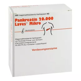 PANKREATIN 20.000 cápsulas duras con recubrimiento entérico Laves Micro, 200 uds