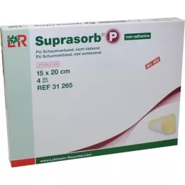 SUPRASORB P PU-Espuma v.no adhesiva 15x20 cm, 4 uds