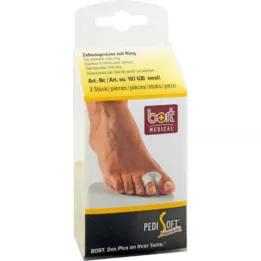 BORT Gel separador de dedos PediSoft con anillo pequeño, 2 uds