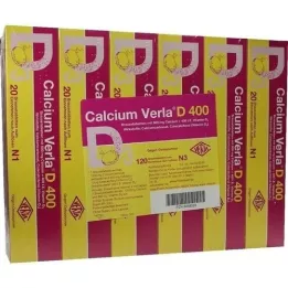 CALCIUM VERLA D 400 Comprimidos efervescentes, 120 uds