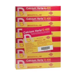 CALCIUM VERLA D 400 Comprimidos efervescentes, 120 uds