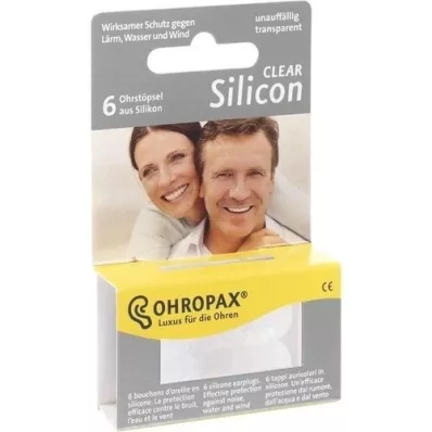 OHROPAX Silicio transparente, 6 uds