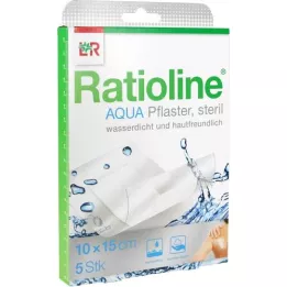 RATIOLINE aqua Shower Plaster Plus 10x15 cm estéril, 5 uds