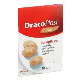Dracoplast Yeso redondo suave color piel 2,2 cm, 20 piezas