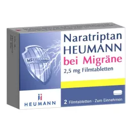 NARATRIPTAN Heumann para migraña 2,5 mg comprimidos recubiertos con película, 2 uds