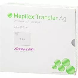 MEPILEX Apósito de espuma Transfer Ag 7,5x8,5 cm ster., 10 uds
