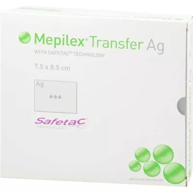 MEPILEX Apósito de espuma Transfer Ag 7,5x8,5 cm ster., 10 uds