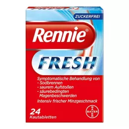 Tabletas masticables Rennie Fresh, 24 piezas