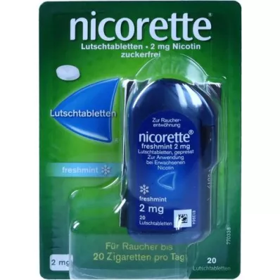 NICORETTE menta fresca 2 mg pastillas prensadas, 20 uds