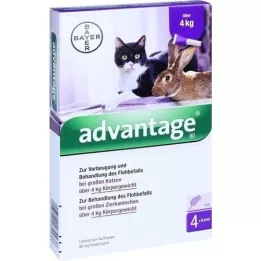 ADVANTAGE 80 mg para gatos grandes y conejos, 4X0,8 ml