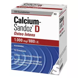 CALCIUM SANDOZ D Osteo intensive comprimidos masticables, 120 uds