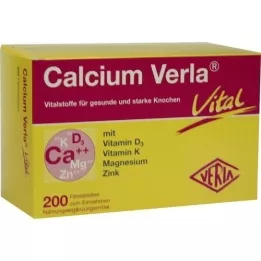 CALCIUM VERLA Vital comprimidos recubiertos con película, 200 uds