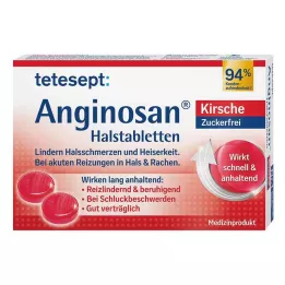 TETESEPT Pastillas para la garganta Anginosan cereza sin azúcar, 20 uds