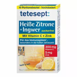 Tetesept Limón picante con jengibre en polvo sin azúcar, 10X3 g