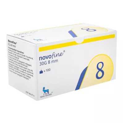 Novofine 8 cánulas 0,30x8 mm TW, 100 piezas