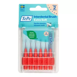 TEPE Cepillo interdental x-soft 0,5mm ISO 2 rojo, 6 pzs
