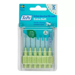 TEPE Cepillo interdental x-soft 0,8mm ISO 5 verde, 6 uds