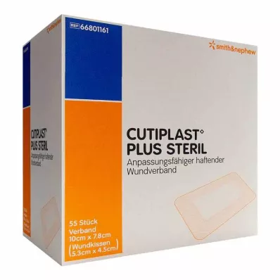 Cutiplast Plus vendaje estéril 7,8x10 cm, 55 piezas