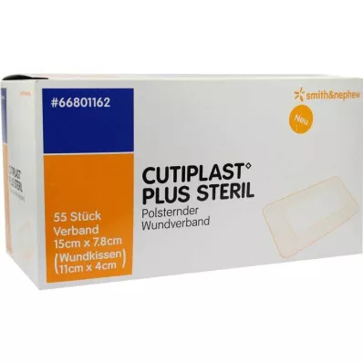 Cutiplast Plus vendaje estéril de 7,8x15 cm, 55 piezas
