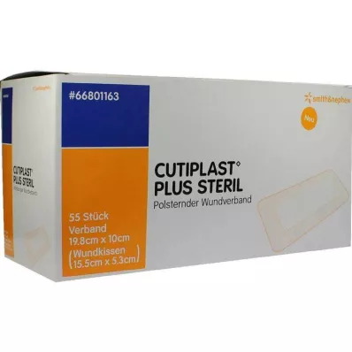 Cutiplast Plus vendaje estéril de 10x19,8 cm, 55 piezas Cutiplast Plus vendaje estéril de 10x19,8 cm, 55 piezas