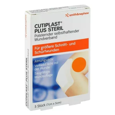 CUTIPLAST Más apósito estéril de 5x7 cm, 5 uds
