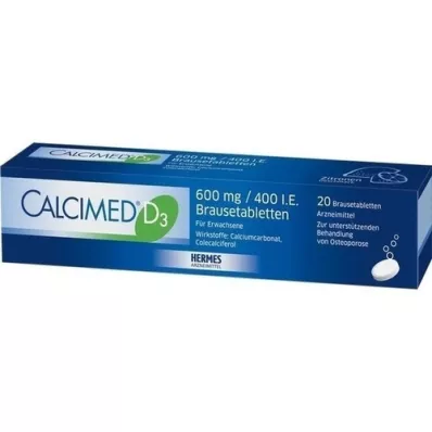 CALCIMED D3 600 mg/400 U.I. Comprimidos efervescentes, 20 uds