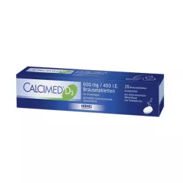 CALCIMED D3 600 mg/400 U.I. Comprimidos efervescentes, 20 uds