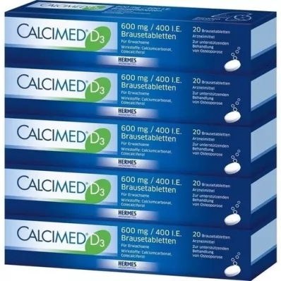 CALCIMED D3 600 mg/400 U.I. Comprimidos efervescentes, 100 uds