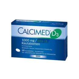 CALCIMED D3 1000 mg/880 U.I. Comprimidos masticables, 48 uds