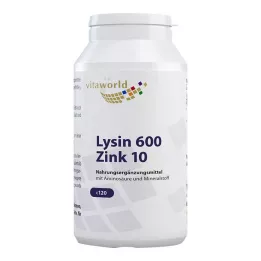 LYSIN 600 mg más zinc 10 mg cápsulas, 120 uds
