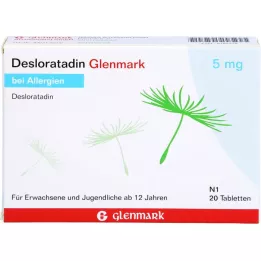 DESLORATADIN Glenmark 5 mg comprimidos, 20 uds