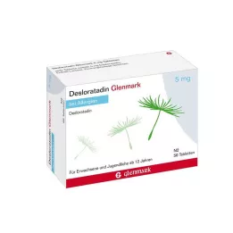 Desloratadina Glenmark 5 mg tabletas, 50 piezas