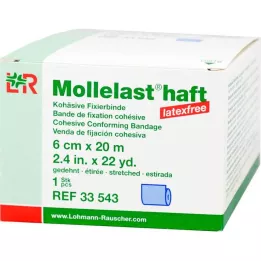 MOLLELAST vendas adhesivas sin látex 6 cmx20 m azul, 1 ud