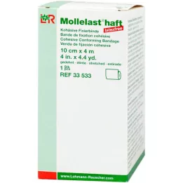 MOLLELAST vendas adhesivas sin látex 10 cmx4 m blanco, 1 ud