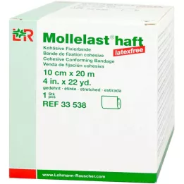 MOLLELAST vendas adhesivas sin látex 10 cmx20 m blanco, 1 ud