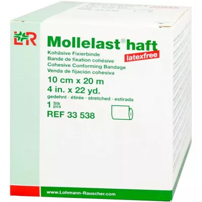 MOLLELAST vendas adhesivas sin látex 10 cmx20 m blanco, 1 ud