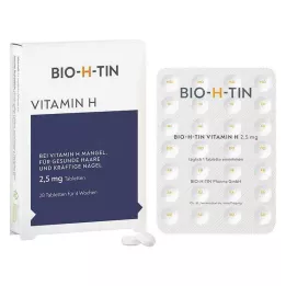 BIO-H-TIN Vitamina H 2,5 mg durante 4 semanas comprimidos, 28 uds
