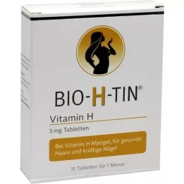 BIO-H-TIN Vitamina H 5 mg para 1 mes comprimidos, 15 uds