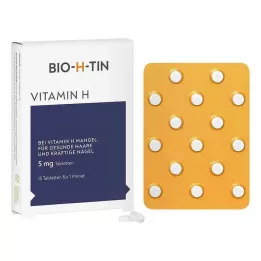 BIO-H-TIN Vitamina H 5 mg para 1 mes comprimidos, 15 uds