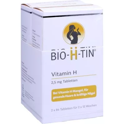 BIO-H-TIN Vitamina H 2,5 mg durante 2x12 semanas tbl, 2X84 uds