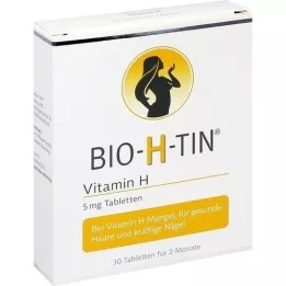 BIO-H-TIN Vitamina H 5 mg para 2 meses comprimidos, 30 uds