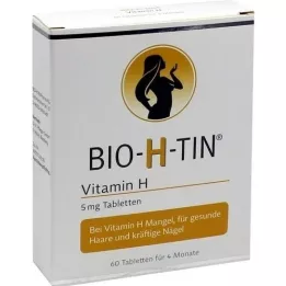 BIO-H-TIN Vitamina H 5 mg para 4 meses comprimidos, 60 uds