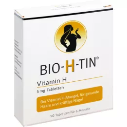BIO-H-TIN Vitamina H 5 mg para 6 meses comprimidos, 90 uds