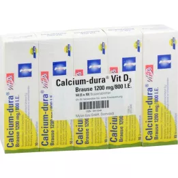 CALCIUM DURA Vit D3 Efervescente 1200 mg/800 U.I., 50 uds