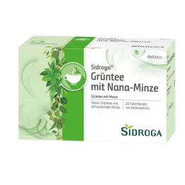 SIDROGA Bolsa de filtro Wellness Té Verde con Menta Nana, 20X1,5 g