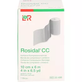 ROSIDAL CC Venda de compresión cohesiva 10 cm x 6 m, 1 ud