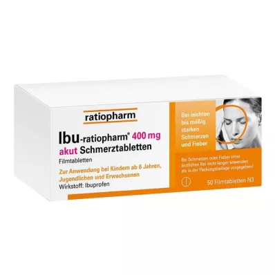 IBU-RATIOPHARM 400 mg akut Schmerztbl.Filmtabl., 50 uds