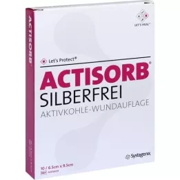 ACTISORB SILBERFREI Carbón activado de 6,5x9,5 cm, 10 uds