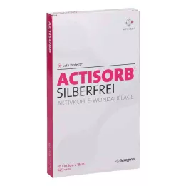 ACTISORB SILBERFREI 10,5x19 cm carbón activado, 10 uds